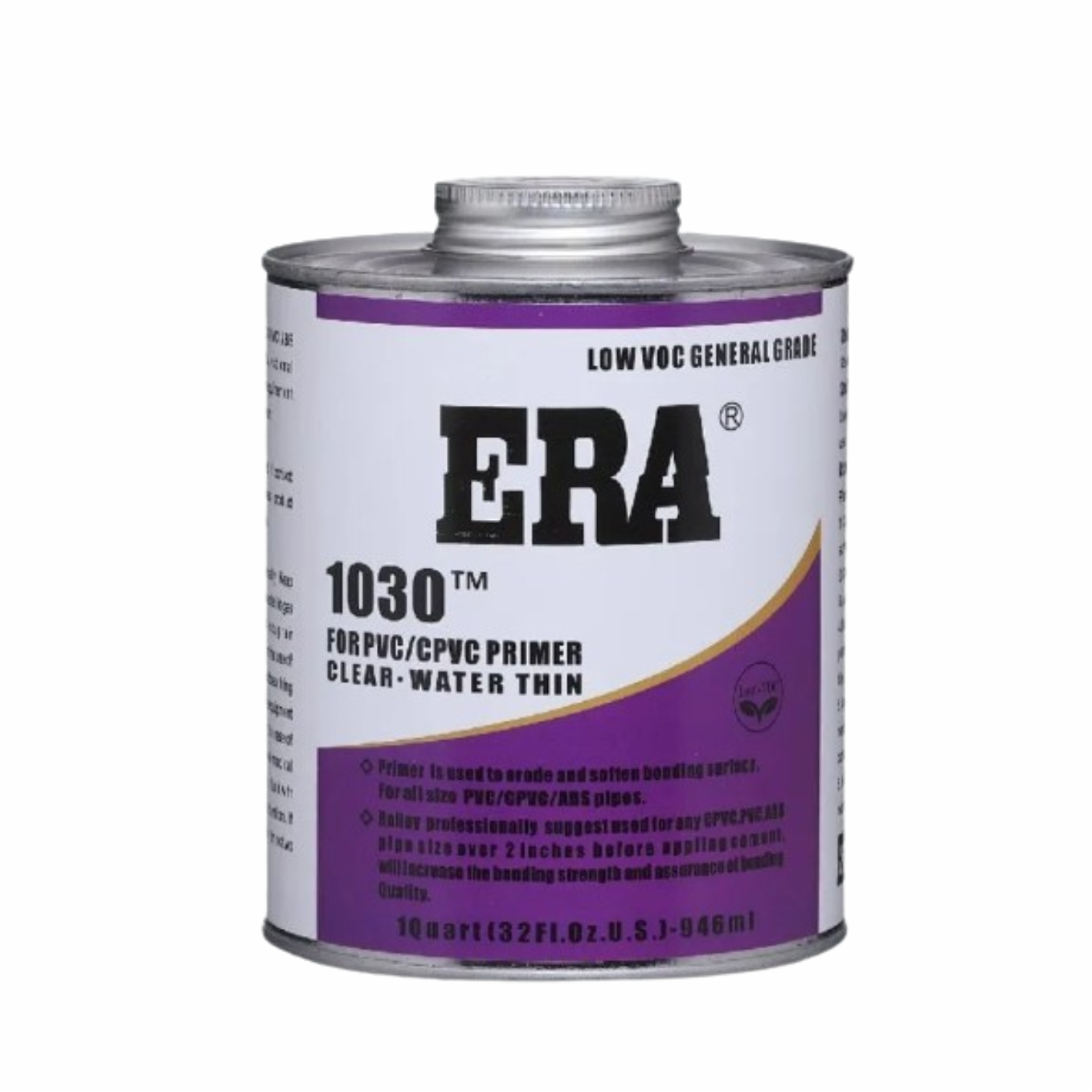 Primer ERA 1030 para PVC e CPVC – Preparador de superfície para colagem de tubos plásticos.