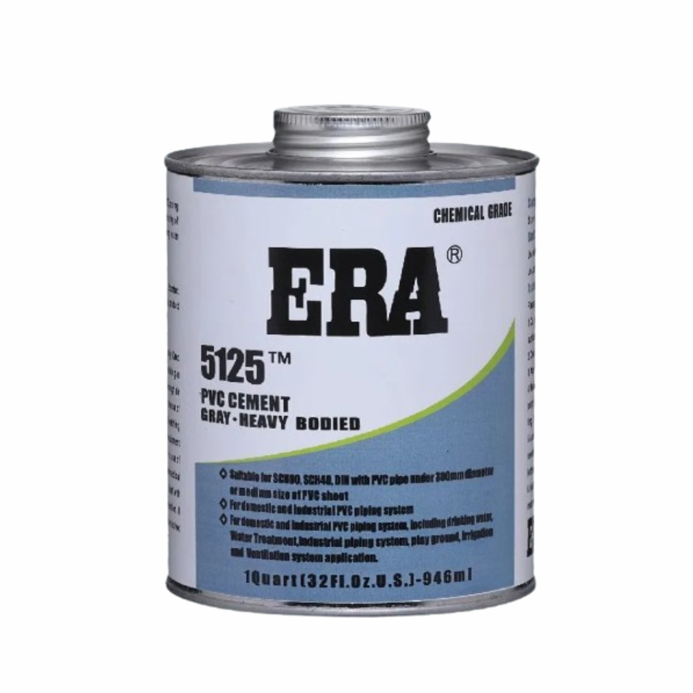 Adesivo ERA 5125 cinza para PVC – Cola para tubos e conexões hidráulicas.